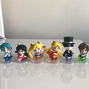 Sailormoon 6 piece PVC figurine cartoon set